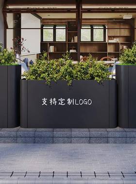 不EIX锈钢户外铁箱艺花花箱组合花池广场售楼部种植槽架绿花植可
