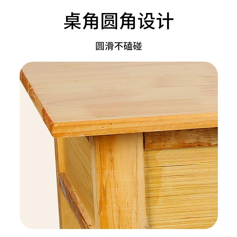 实堂童RPU木桌椅中小学生课子家用双人儿实桌木学习书桌写字桌椅