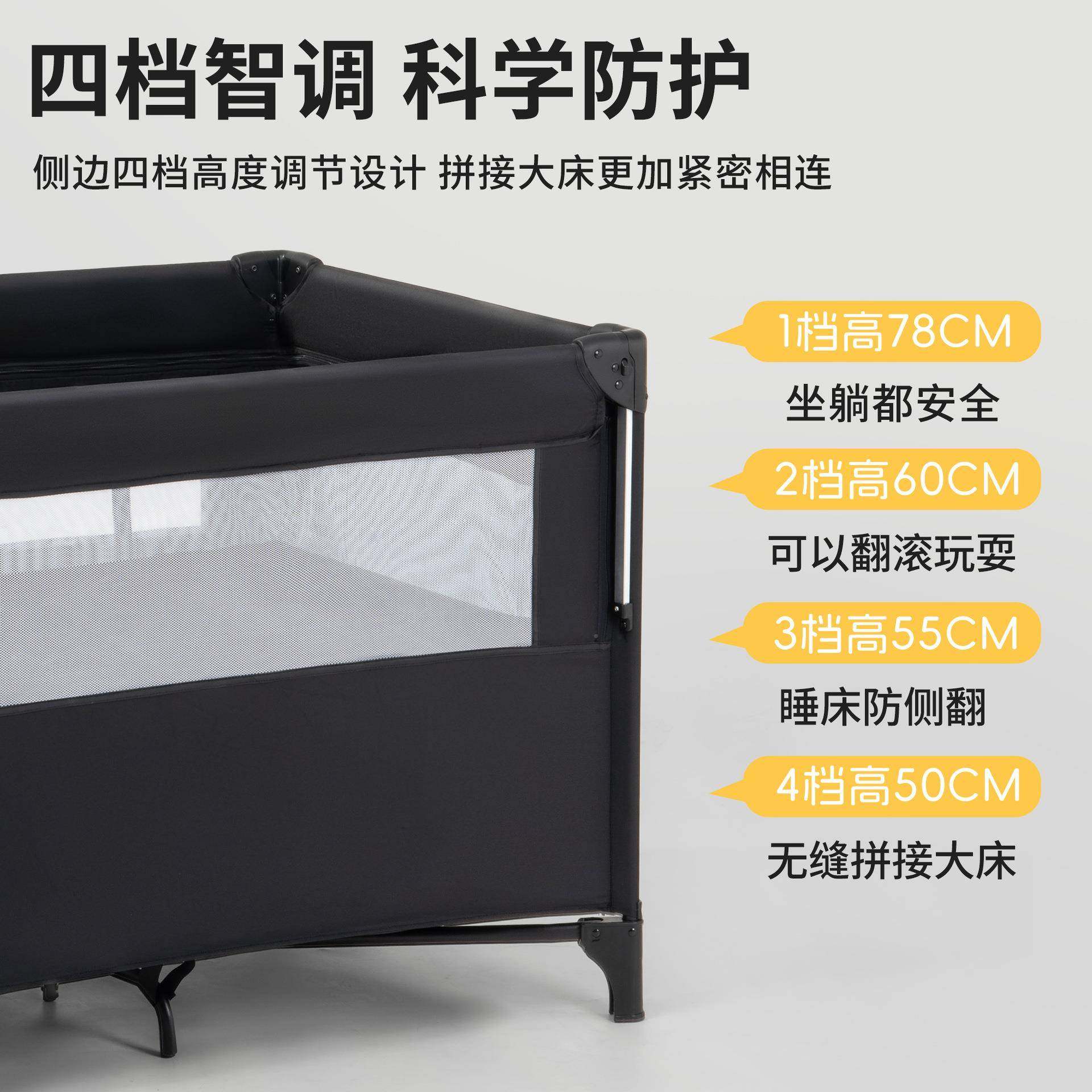 ULOPOYX乐博儿婴床可折叠拼优接大床移布动宝宝床便携式新生婴儿