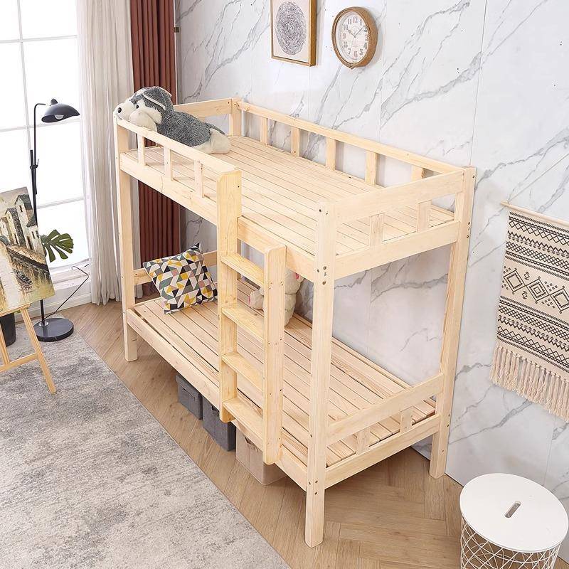 上下床工实双无品牌/层床成人上厚木下铺学生宿舍高低铺加型员宿