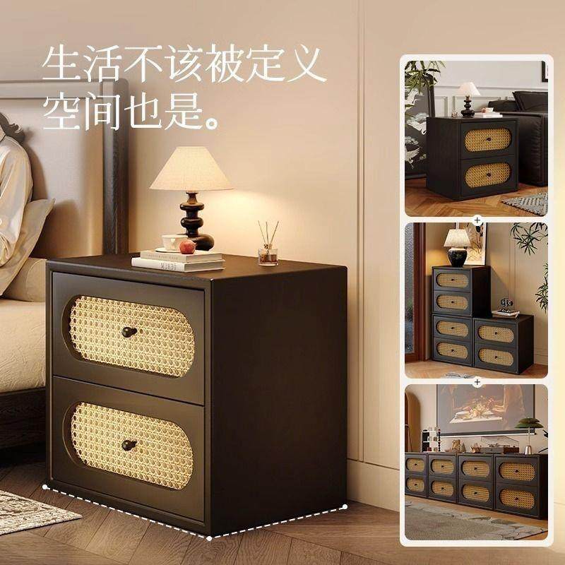 中古风藤编5床TKM头柜022新款小型卧室家用实木床边柜复古色收黑,玩具/童车/益智/积木/模型,其它,淘宝优惠券,粉丝福利购,淘宝优惠卷