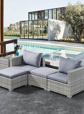 藤编沙人发组发24475合藤椅三沙客厅露藤制室外台沙发户外庭院休