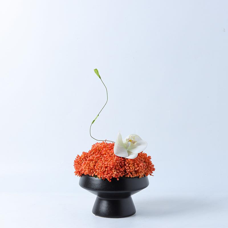 新处中式真绿植无盆景仿盆栽摆件酒店售楼客桌厅茶几餐洽谈桌花艺