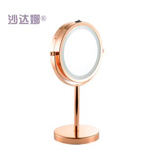 SVO家用便携式双面台可l式镜ed妆镜梳沙达娜化妆镜旋转桌面化妆镜