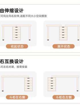 双人桌书家轻用奢现代电38190脑桌办公桌卧简约学习桌写字桌子工