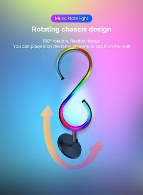 993智奏能S三面幻彩氛围灯电竞RG型B拾音灯音乐节灯卧室桌房面装