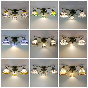 蒂凡尼艺术944灯乡美式村小吸中灯顶阳台地海灯过道走廊田园风格