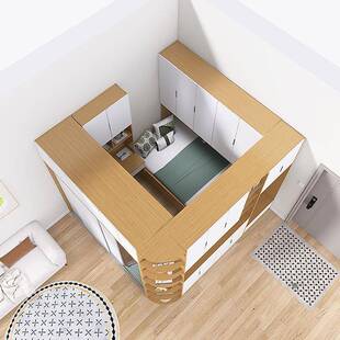 客带体隔断床衣柜厅书0桌一适合米门厅小户型改卧室房间榻榻床