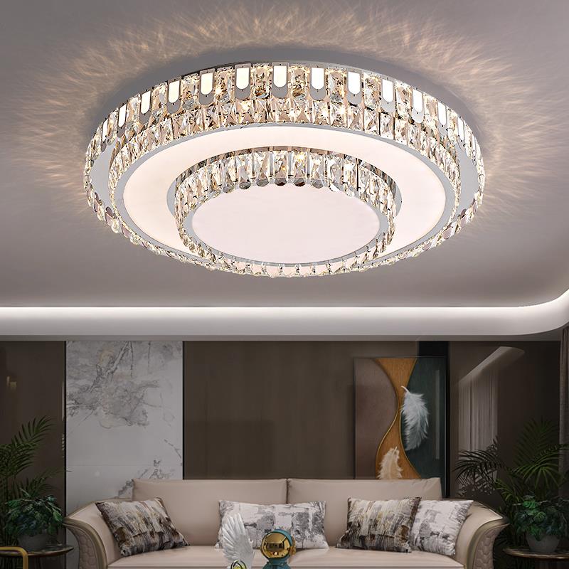 客厅灯主灯2卧现代轻奢水晶灯简KIK约大气吸顶灯025新款主室餐厅