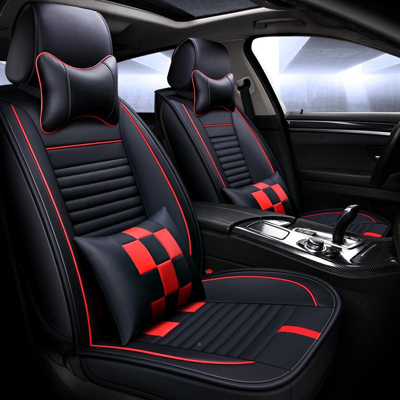 坐厂家直销汽车英垫四通用全皮座套季经典格子款科鲁兹帝DZY豪朗