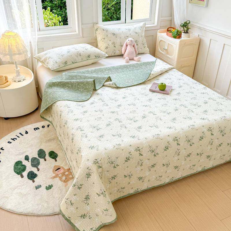 20PBT床25新款面A类双全棉绗印花床盖三件套榻榻米炕盖加厚缝单盖