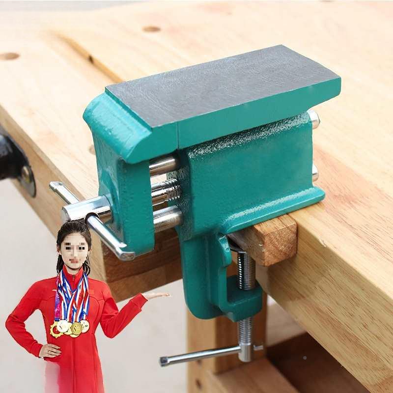 桌虎钳型小台钳台砧带大台家用台虎钳平GSW面面敲打平口钳多功能