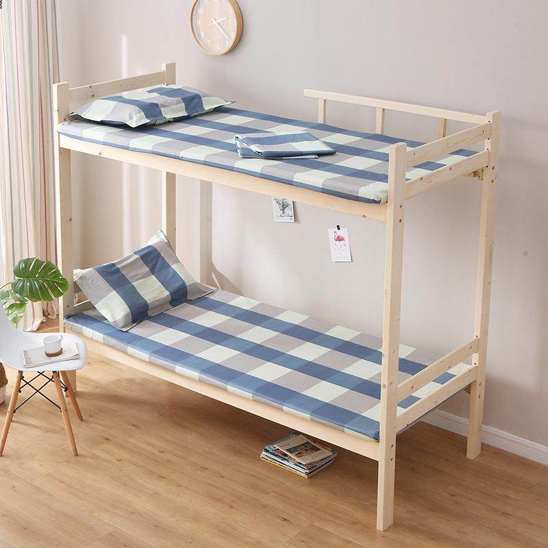 纯棉宿舍褥床三件套床上用品全棉被套装单人公寓六件棉无品牌/套