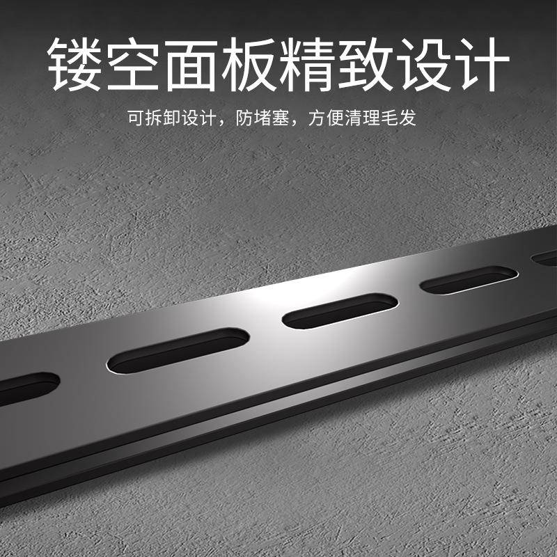 极型线不锈钢防臭地漏淋极窄款线浴房卫生型间长水条极窄型简加长