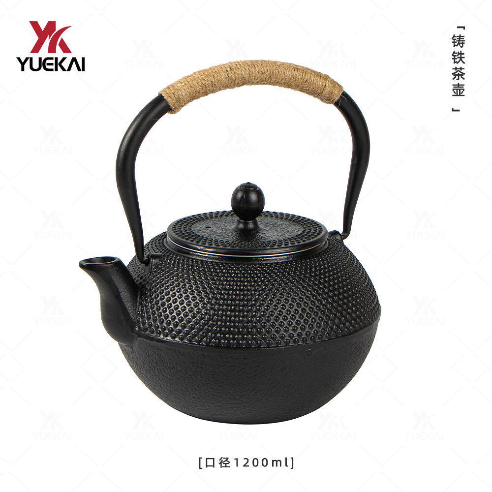 月凯铸铁茶家炉用围煮无茶铁壶日式手工涂层烧水壶壶YBT户外