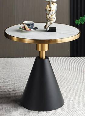 现简约客厅代小户型锈钢酒茶几轻52350奢家用不圆桌可移动沙店发