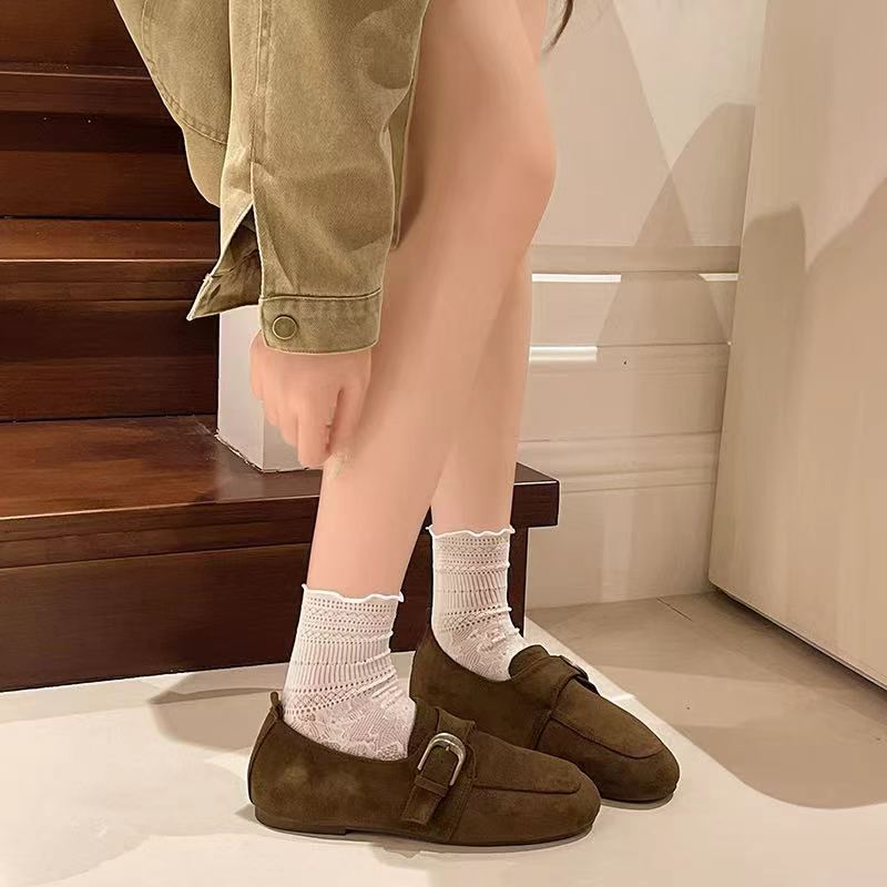 老钱风勃肯鞋女春秋一脚蹬显瘦
