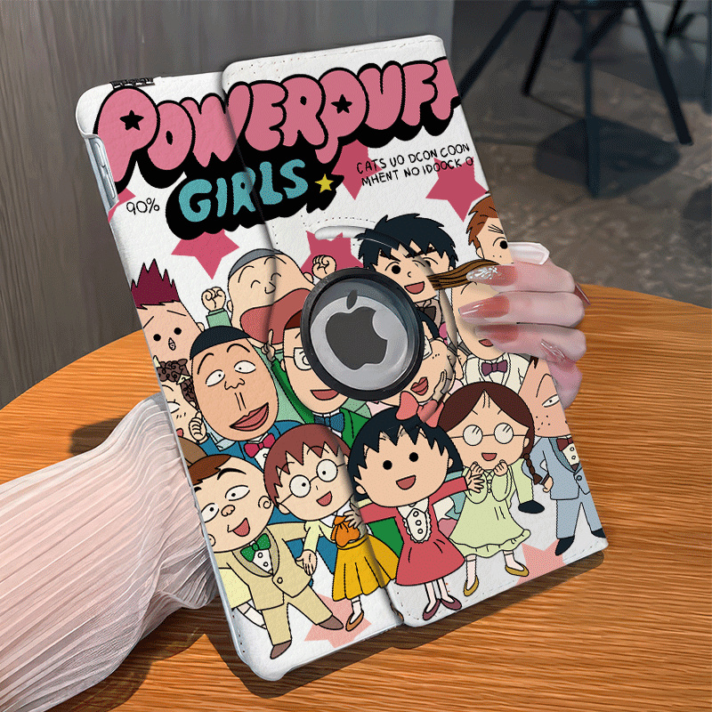 【360°旋转皮套】樱桃小丸子适用华为平板保护壳matepad11.5s皮套se2024pro11硬air半包荣耀v8pro防摔10.4寸