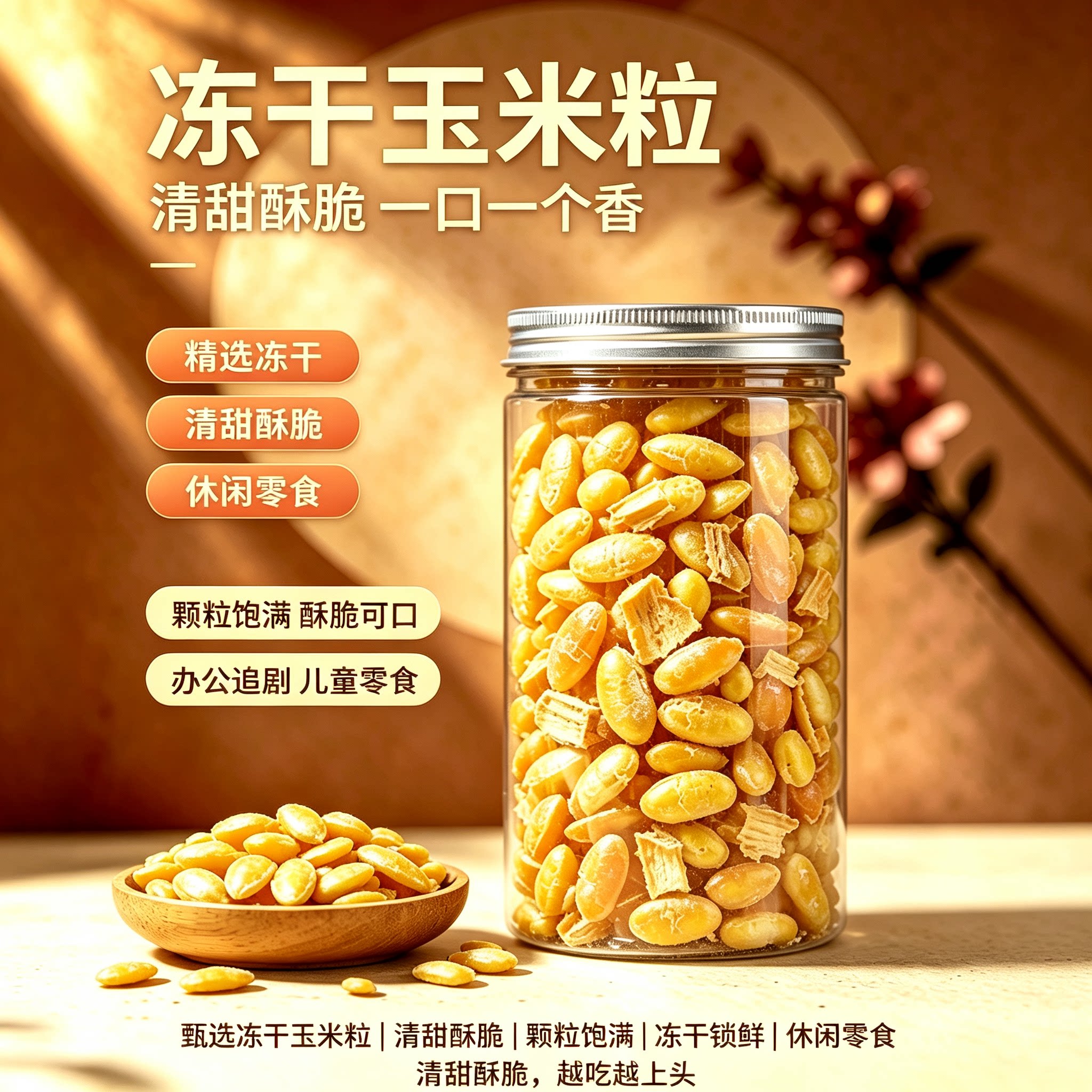 非油炸酥脆冻干即食甜玉米粒