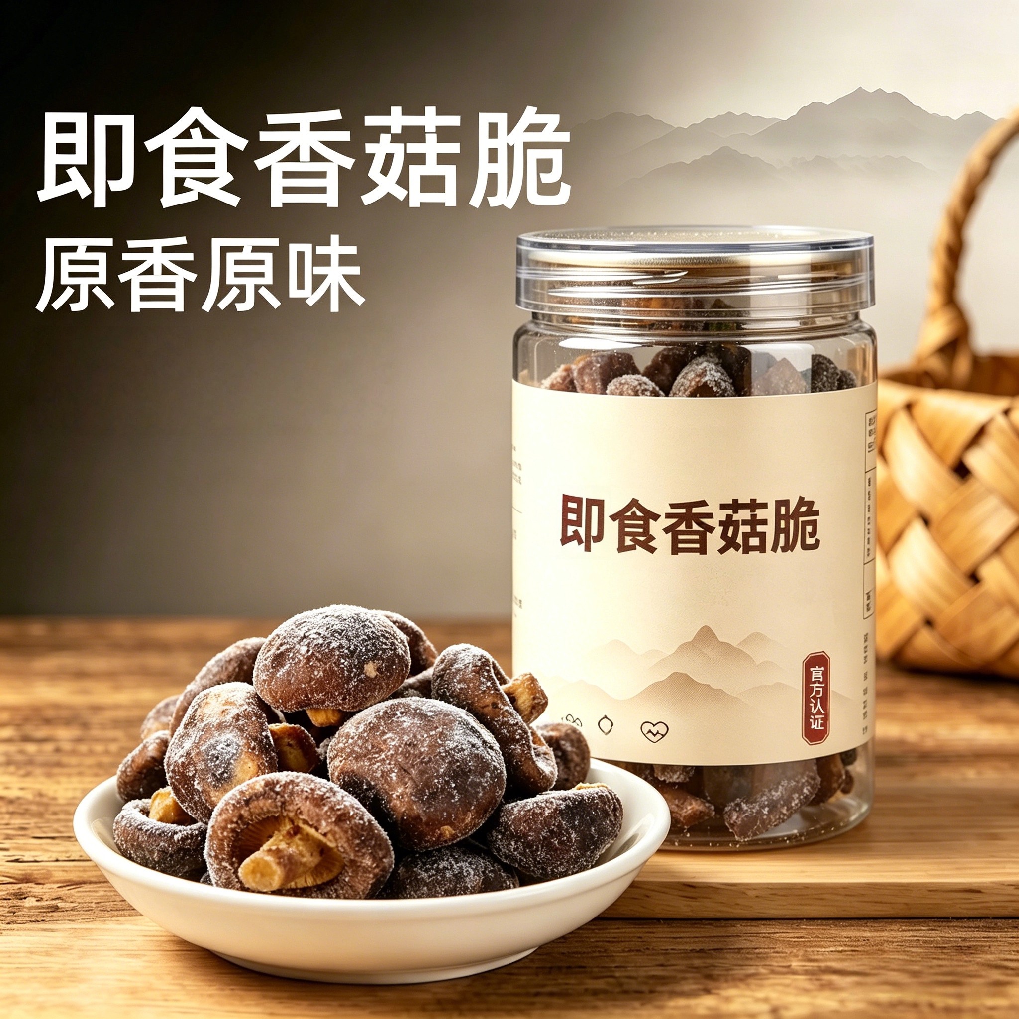 非油炸香菇脆蔬菜干办公零食