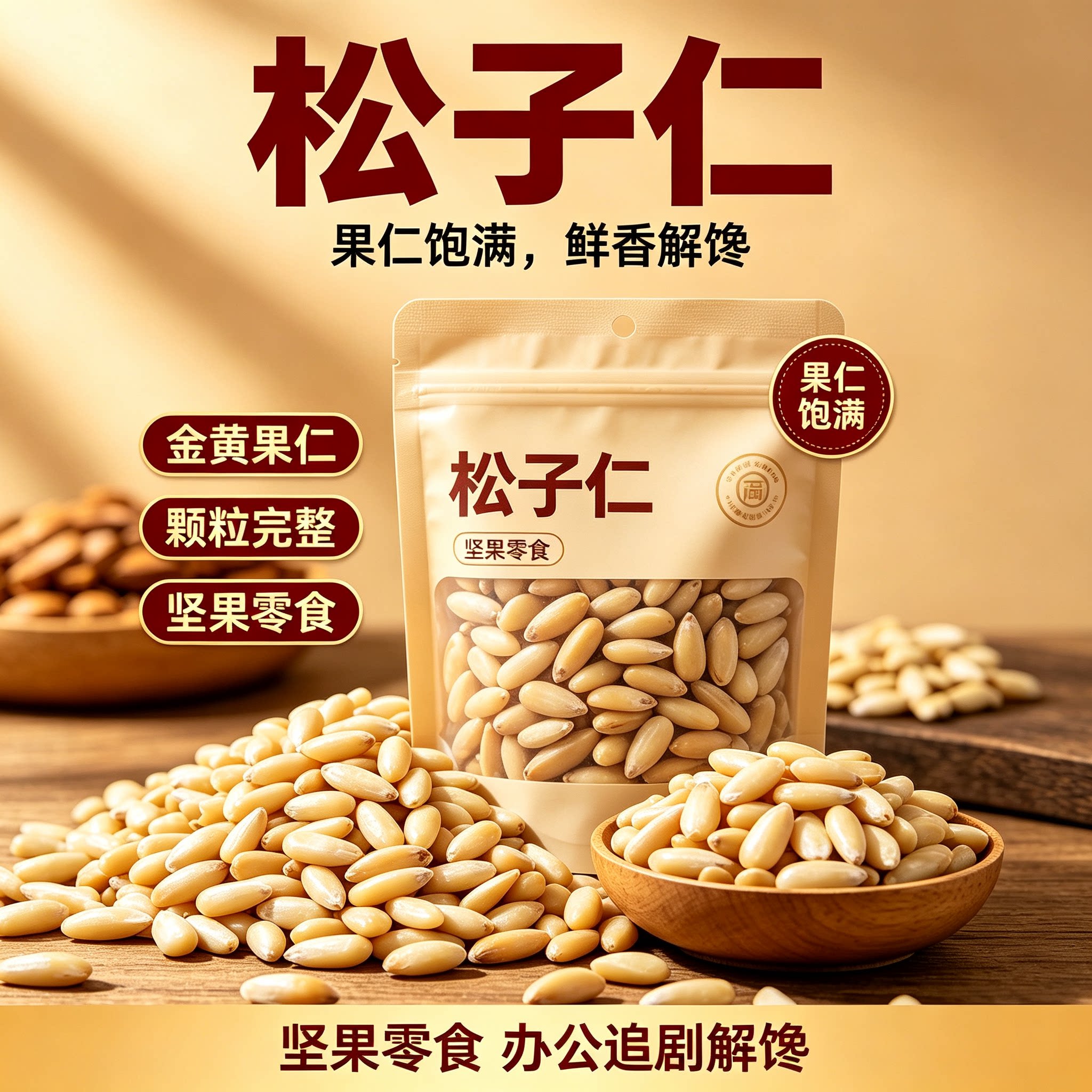 原味新货去壳大颗红松仁即食