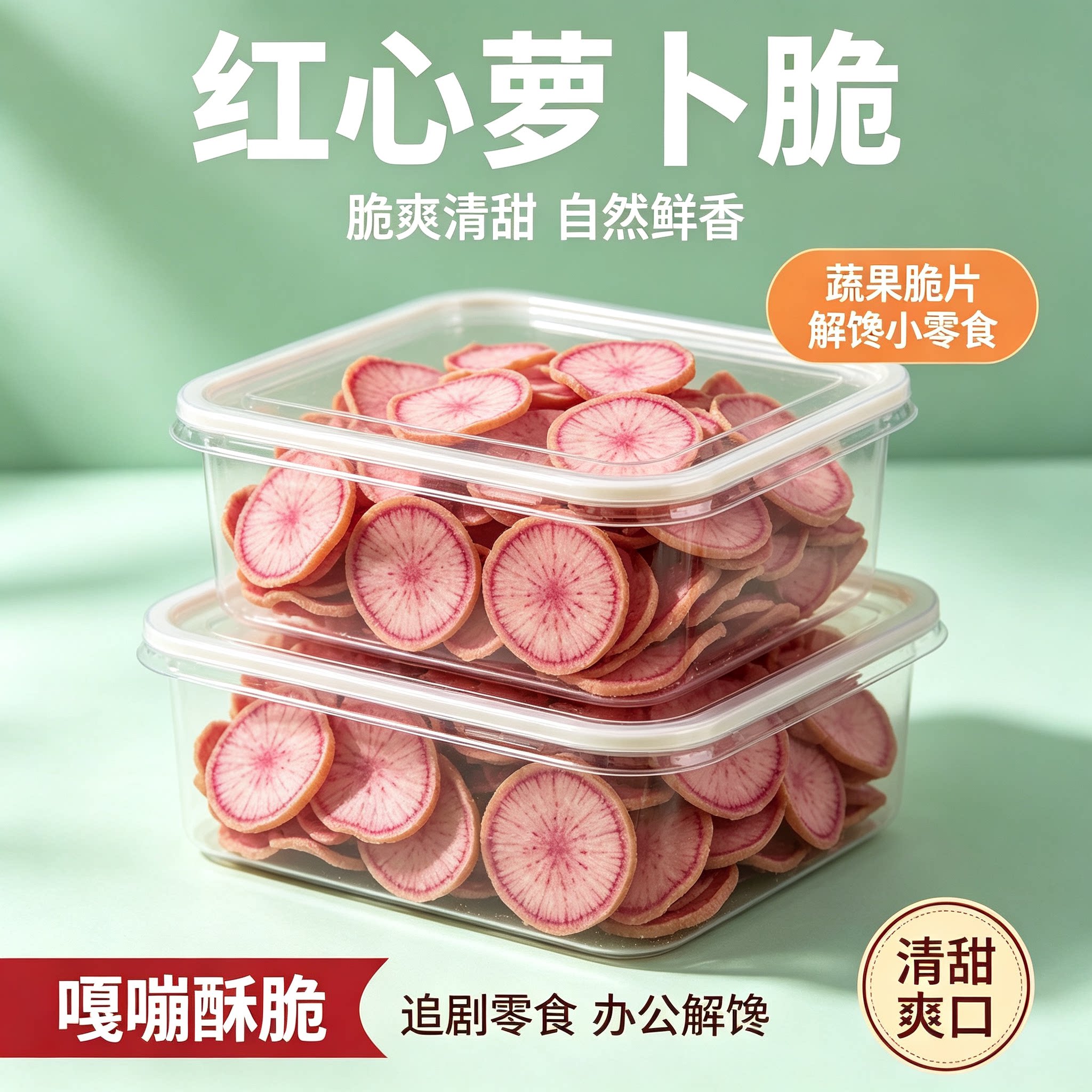冻干红心萝卜脆片即食零食