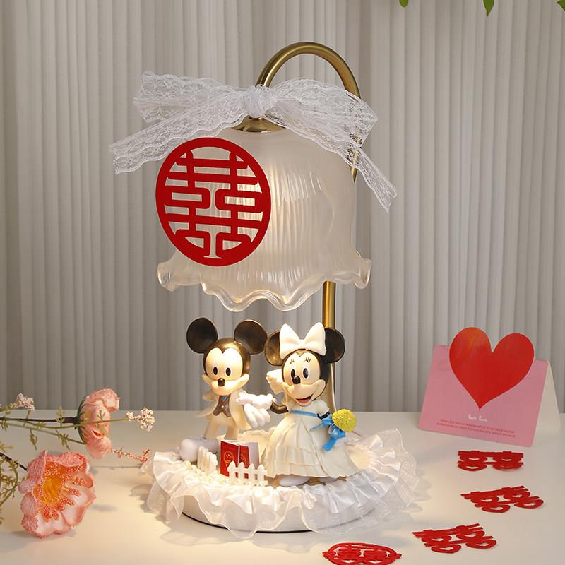 结婚礼物送新人闺蜜高极实用礼物新娘陪嫁卧室床头台灯新婚长明灯
