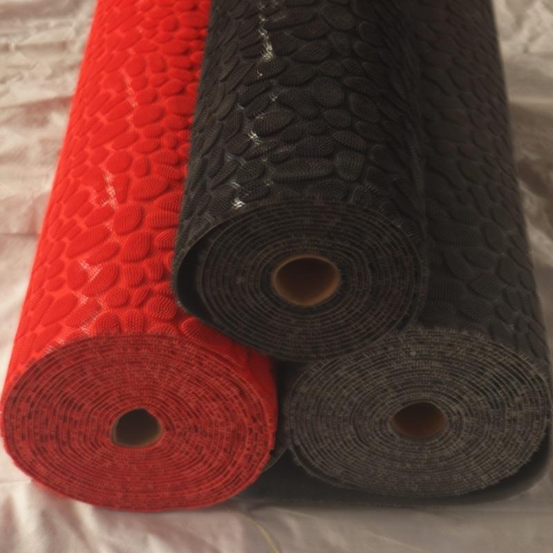 鹅卵石地垫地P红VC卷加厚新款入户进门垫浴室防滑材垫商用BSJ迎宾