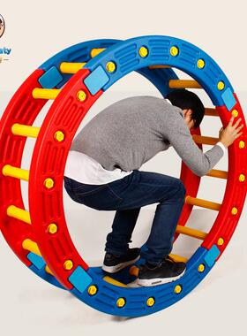 幼儿园感统训练材1/4玩圆儿童体能训练器之塑料独YBM木桥四分一圆