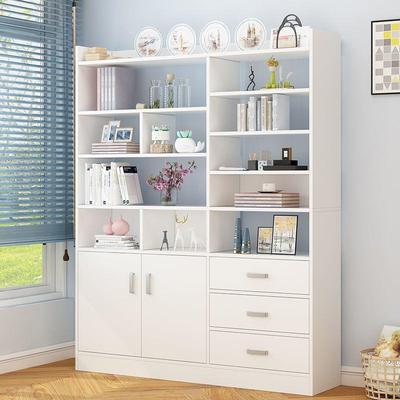 书架威置物HXK学架书柜简款易落地经济型生书房客厅多层储物柜收