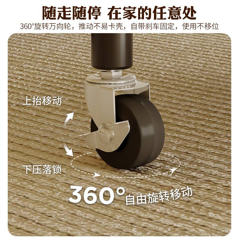 实木可移动茶几客厅家用沙发边几床头置物架小推车阳台小圆桌子