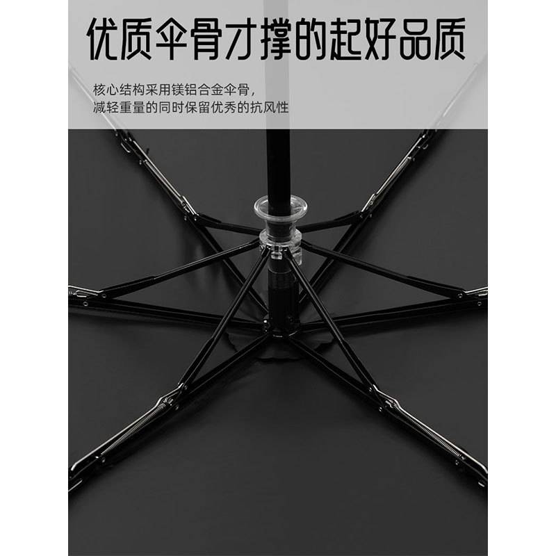 PARACHASE轻巧便携自动伞彩胶防晒遮阳伞晴雨两用折叠太阳伞简约