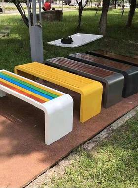 园公靠椅区户外长凳景区长椅背座椅OFA小园林休闲凳子广场小区椅