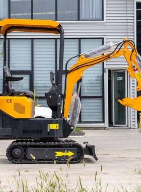 源HT10CS挖头工厂小型履挖掘机0型农用带挖土机1吨家1用小挖机