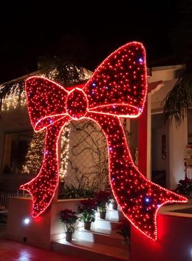 化蝴蝶结动灯光美陈造型酒店户外文旅景亮工AYE程互观道具灯饰