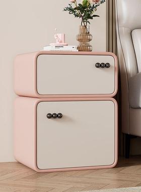 奶油风实木床头柜地窄新款简约现代免装安落网红NHG迷你创意超储