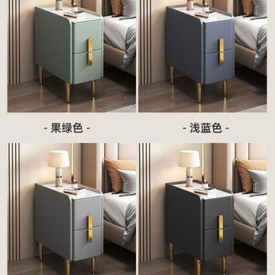 木迷你床头柜柜现简约20cm储物柜小代型收纳实轻奢岩板超窄EXL床