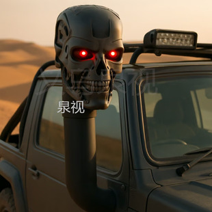 跨境新品 LED Snorkel Cap 越野双筒式通气管潜水头T800 终结者