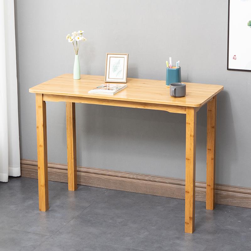 6R简约书桌楠竹电脑台桌式用写字台家长形实木办公长F766T978条桌