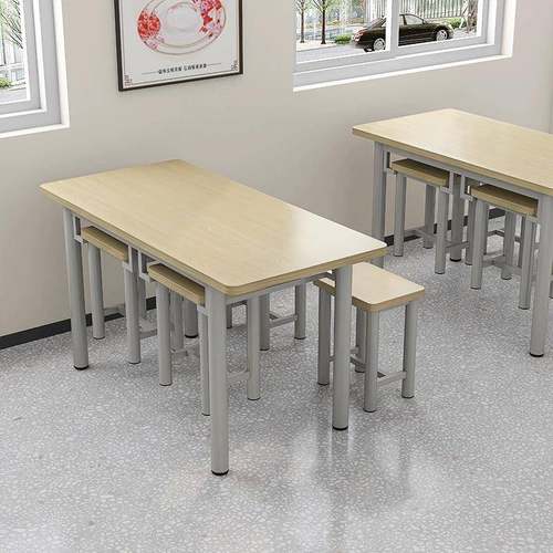 0桌A工厂员工食堂餐椅公司职工人6人校PNK位饭堂桌椅组合托4管学