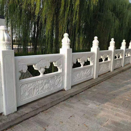 石栏杆汉白玉旗台栏板大理石护河广场石栏板花岗岩栏杆雕塑厂家