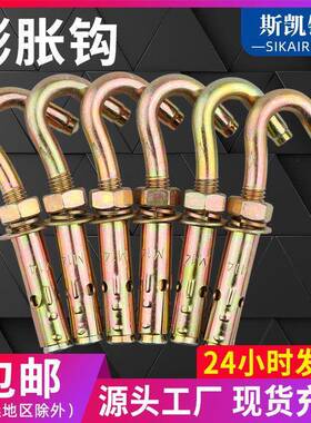 镀铁锌膨挂钩M6M8/M10/M/1胀2膨胀SWR钩晾衣绳膨胀吊钩带钩膨胀螺