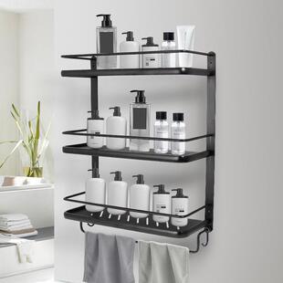 NYL热卫销浴室生间免打孔置物架功能免纳钉挂壁多式 收架五金挂件