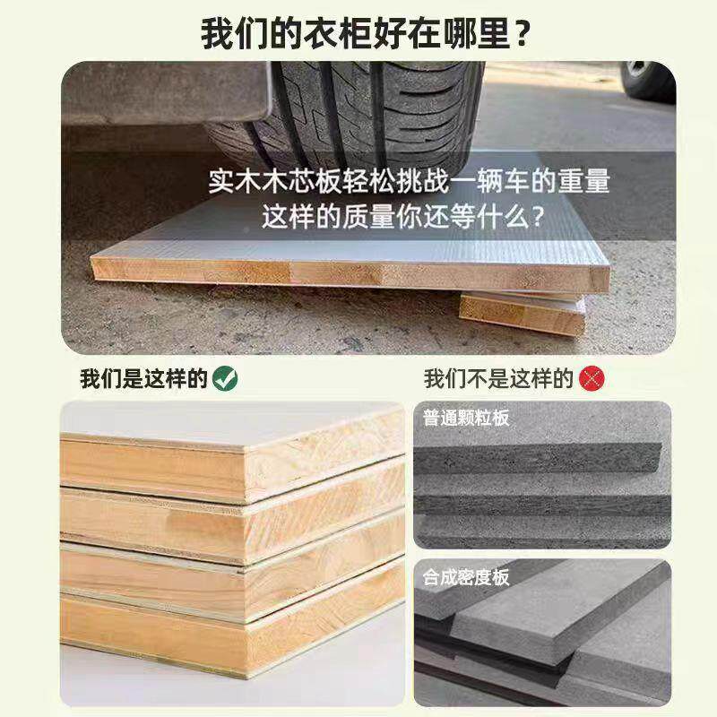 实木生RAA态衣爆家用卧室出柜租房用小户型推拉门简约大衣橱款柜