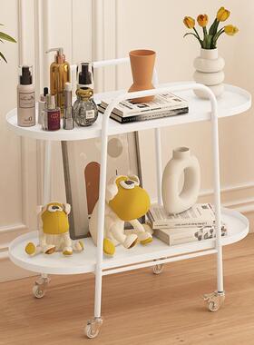 铁艺沙发架几可移动边简易轻奢奶风茶几63855客厅家用小推车油置