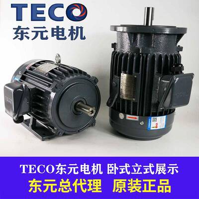 TECO电机2.2W3.7W5.5W7.5W卧式AEEF/TEGH制动刹车马达