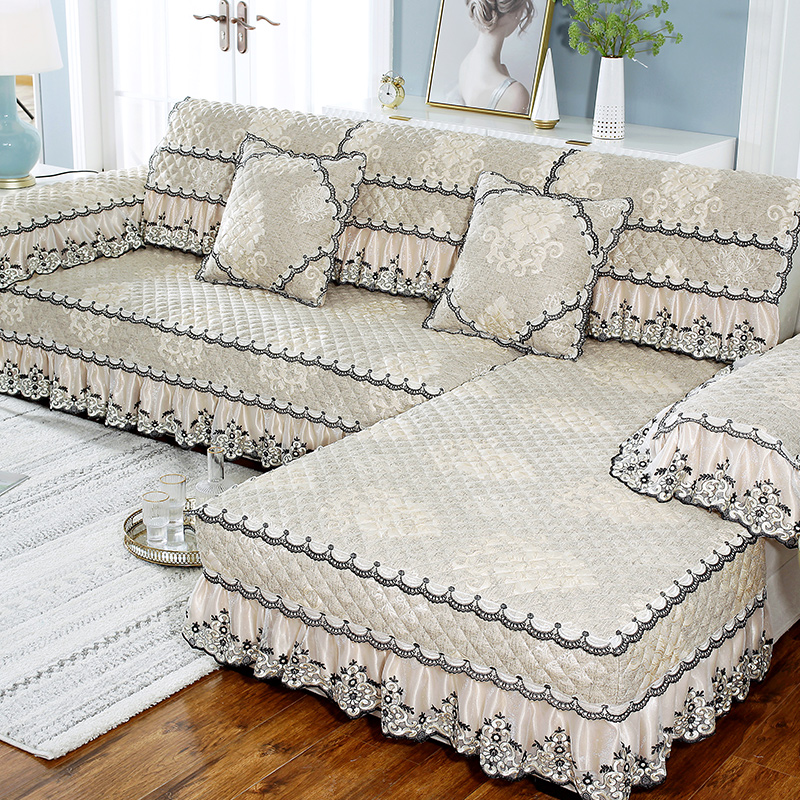 四季通用欧式亚麻沙发垫冬季布艺防滑坐垫子贵P妃全包沙发套罩全