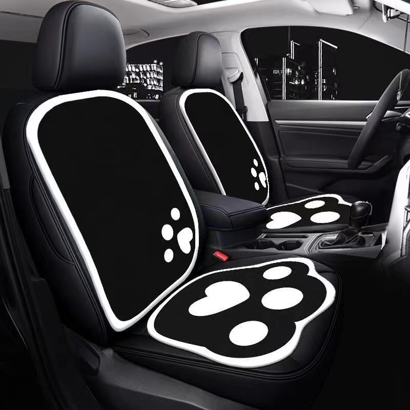 汽车坐垫夏季卡通四季t通用车座椅套可爱车垫座垫防污夏天