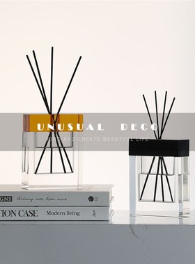 欧式轻奢透明水晶玻璃香薰摆件客厅书房卧P室衣帽间样板间饰品