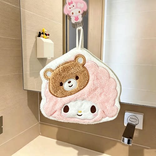 可爱卡通珊瑚绒吸水加厚柔软毛巾